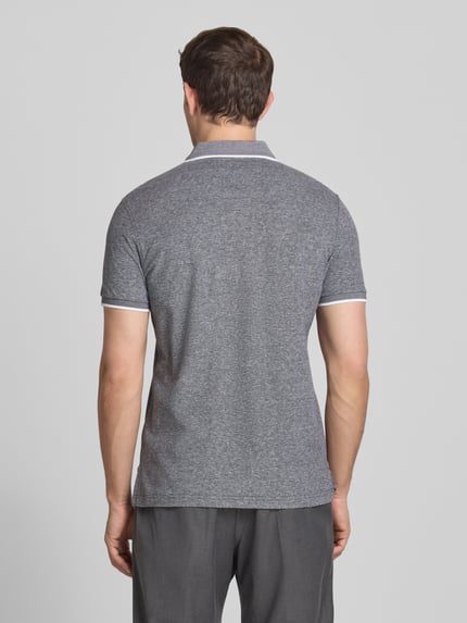 Tommy Hilfiger Koszulka polo o kroju regular fit z mieszanki bawełny i lnu Czarny 5