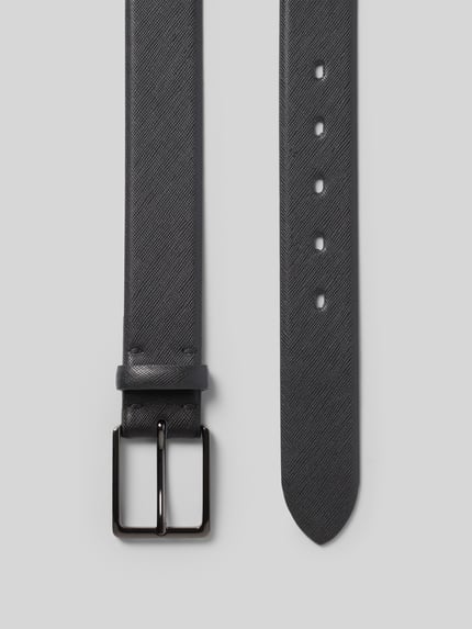 bugatti Gürtel aus Rindsnappa mit Saffiano-Struktur Black 3