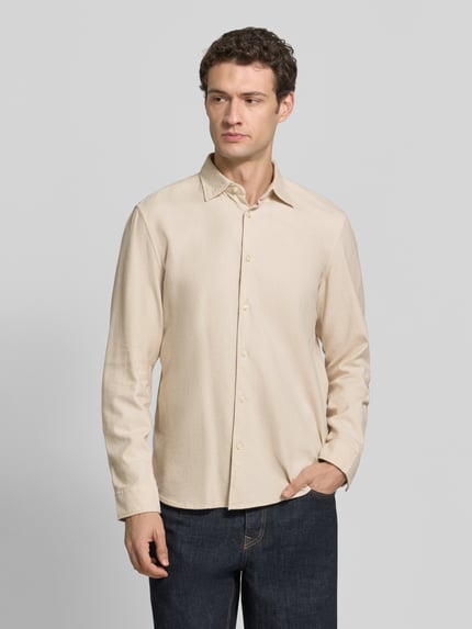 Marc O'Polo Regular Fit Freizeithemd aus reiner Baumwolle Beige 4