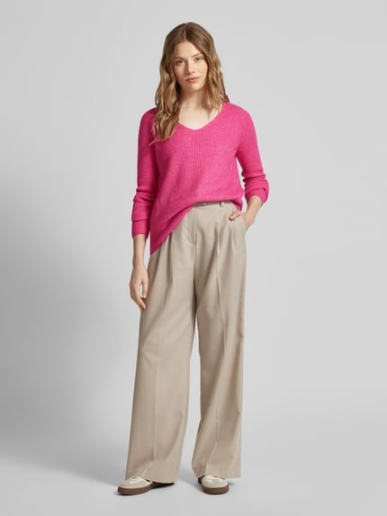 Fynch-Hatton Strickpullover aus Woll-Mix Pink 1