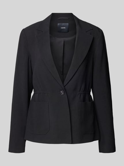 someday. Slim Fit Blazer aus Viskose-Leinen-Mix Modell 'Nursine' Black 2