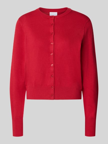 Jake*s Collection Cardigan mit durchgehender Knopfleiste Kirsche 2