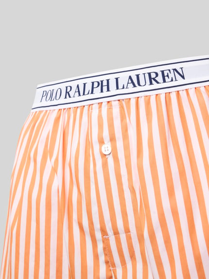 Polo Ralph Lauren Relaxed Fit Pyjama-Shorts mit elastischem Label-Bund Orange 2