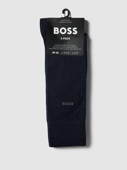 BOSS Sokken van een mix van katoen en wol in een set van 2 Donkerblauw - 3