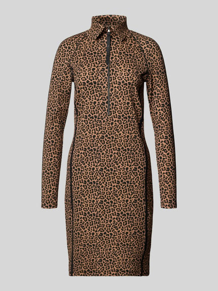 Marc Cain Knielanges Kleid mit Hemdblusenkragen Camel 2