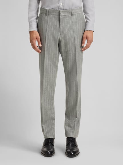 BOSS Regular fit pantalon van zuivere scheerwol, model 'GENIUS' Lichtgrijs - 4