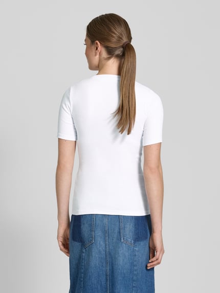 Samsøe Samsøe Slim fit T-shirt van katoenmix model 'SAALEXO' Wit - 5