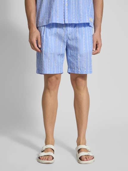 Scotch & Soda Regular Fit Shorts mit Lochstickerei Hellblau 4