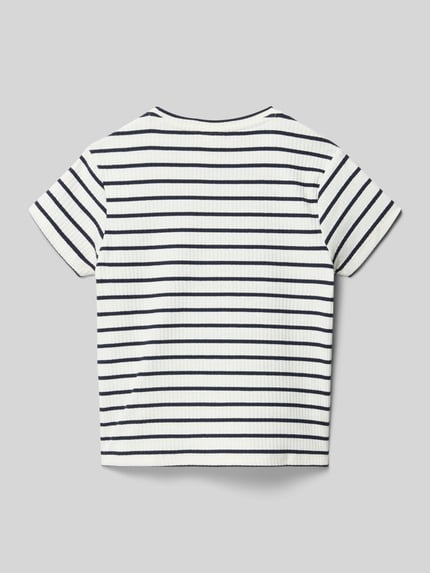 s.Oliver RED LABEL slim fit T-shirt van katoenmix Ecru - 3