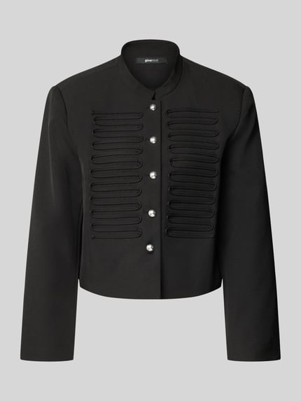 Gina Tricot Cropped Blazer mit Zierknöpfen Black 1