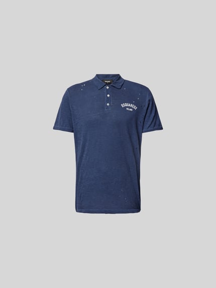 Dsquared2 Poloshirt in gemêleerde look Donkerblauw - 2