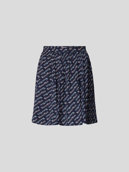 minirok met all-over labelprint Shop The Look MANNEQUINE