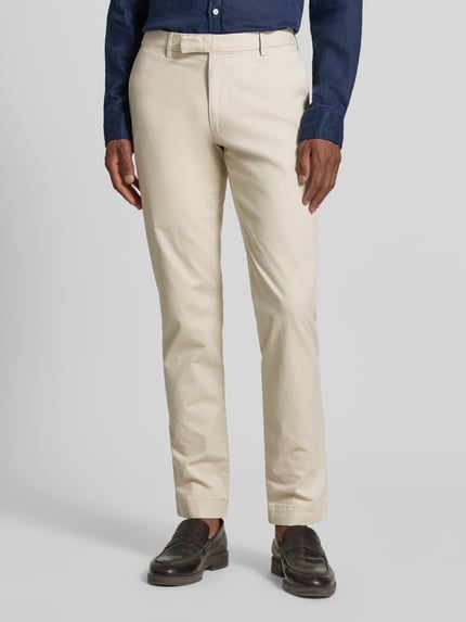 Polo Ralph Lauren Chinosy o kroju slim fit z mieszanki bawełny model 'GREENWICH' Piaskowy 4