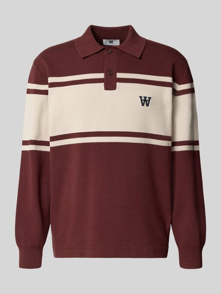 Wood Wood Poloshirt mit Label-Stitching Modell 'Curt' Bordeaux 2
