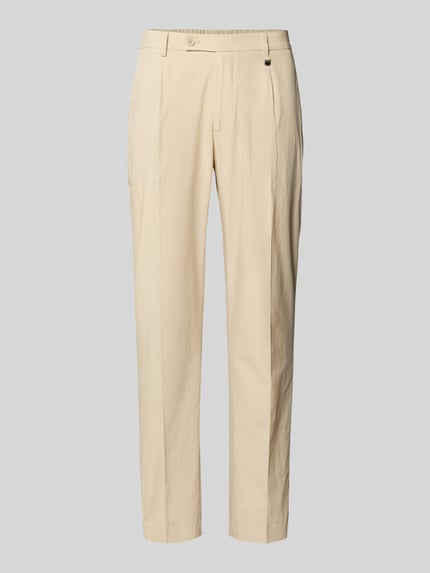 Regular Fit Hose mit Bügelfalten Modell 'LUIS' Shop The Look MANNEQUINE