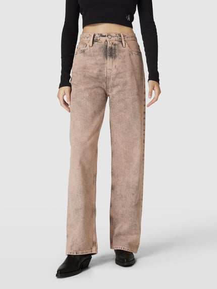 Calvin Klein Jeans High Waist Jeans im Used-Look Modell 'HIGH RISE' Sand 4