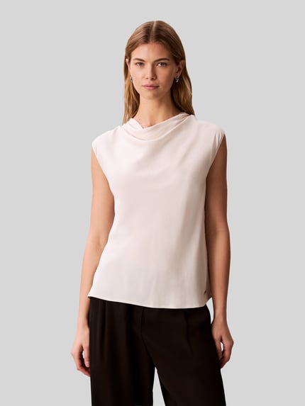 Calvin Klein Womenswear Regular Fit Blusentop aus Viskose Sand 4