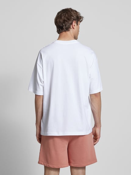 Champion T-shirt o kroju relaxed fit z wyhaftowanym logo Biały 5