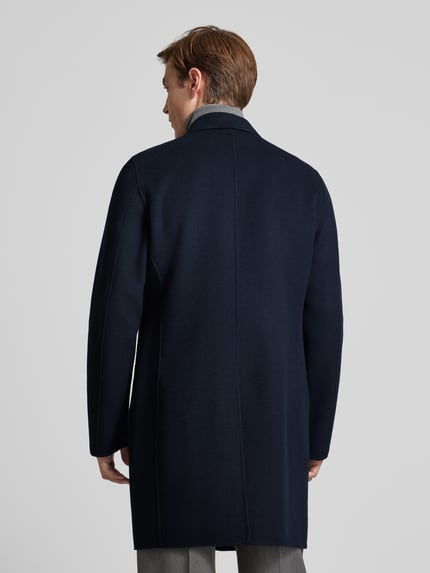 Profuomo Regular Fit  Wollmantel mit Reverskragen Marine 5