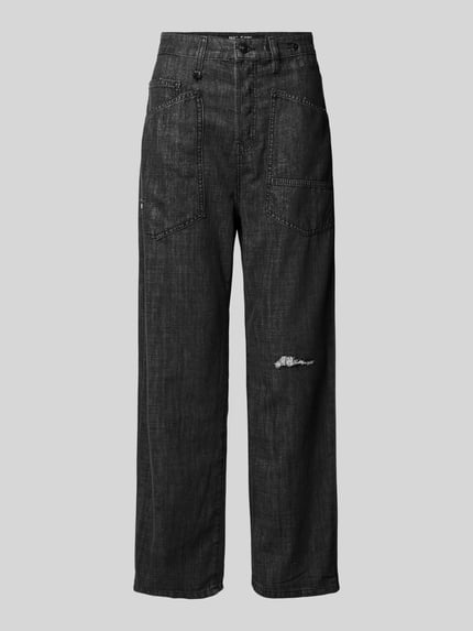 MAC Straight fit jeans in used-look Blauw - 2
