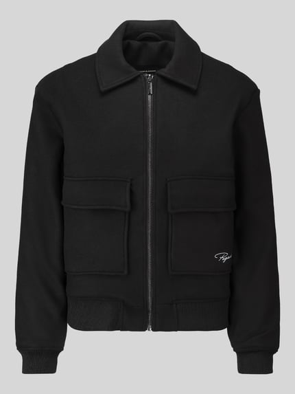 PEGADOR Bomberjacke mit großen Pattentaschen Black 2