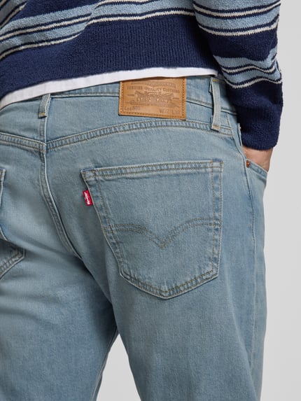 Levi's® tapered fit jeans van katoenmix model '502®' Rookblauw - 3