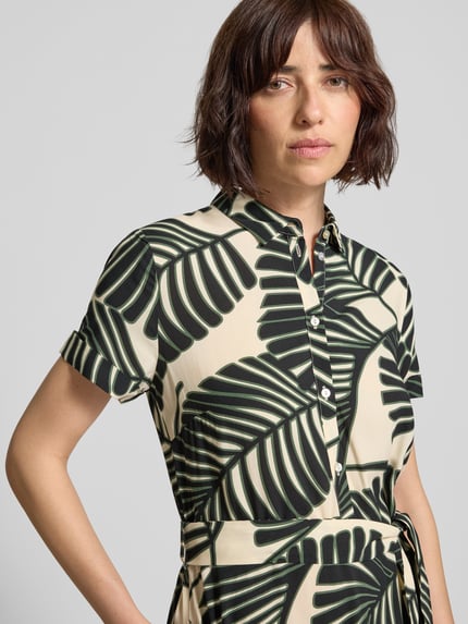 Christian Berg Woman Selection Hemdblusenkleid aus Viskose mit Bindegürtel Sand 3