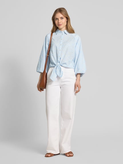 Christian Berg Woman Relaxed fit blouse met 3/4-mouwen Bleu - 1