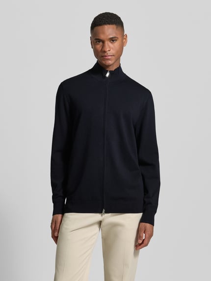 Profuomo Cardigan mit Stehkragen und Zweiwege-Reißverschluss Marine 4