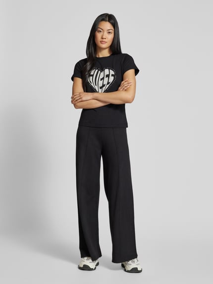 GUESS Activewear T-Shirt mit Label-Detail Modell 'JULIA' Black 1