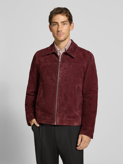 DRYKORN Regular Fit Jacke aus echtem Leder Modell 'RIKKA' Bordeaux 4