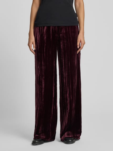 Jake*s Casual Wijdte broek van viscosemix Prune - 4