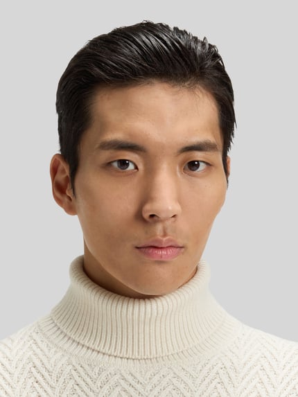 BOSS Regular Fit Rollkragenpullover aus reiner Schurwolle Modell 'HATILO' Offwhite 3