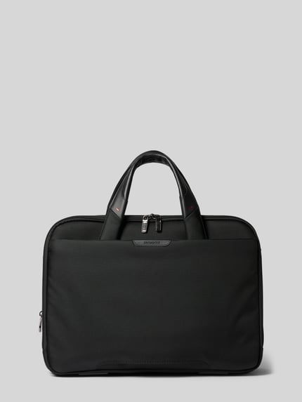 Productfoto, laptoptas met draagbanden Model 'Pro-DLX 6' van Samsonite, zwart, meerdere hoofdvakken met ritssluiting, steekvak aan de voorkant, afneembare schouderband, labeldetail, binnenvakken, breedte 44 cm, lengte 31 cm, diepte 12 cm, bandlengte schouderband 128 cm