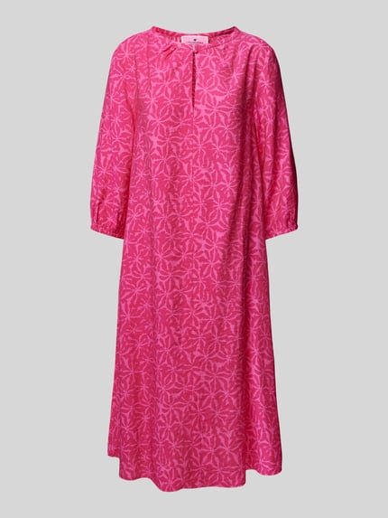 LIEBLINGSSTÜCK Midi-jurk met druppelvormige hals, model 'Erita' Felroze - 2
