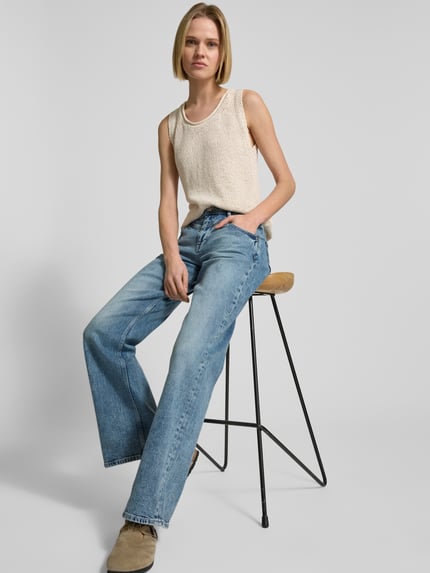 ETIQUETT ESSENTIALS Jeans mit 5-Pocket-Design Modell 'Hannah' Jeansblau 3