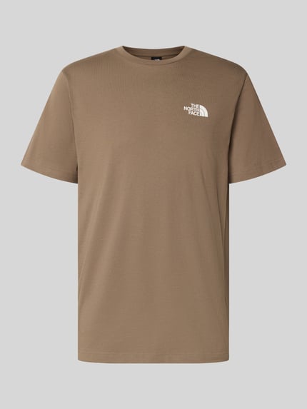 The North Face T-Shirt mit geripptem Rundhalsausschnitt Schoko 2