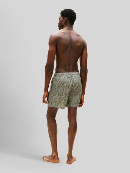Tommy Hilfiger Regular Fit Badehose mit Logo Print Oliv 5