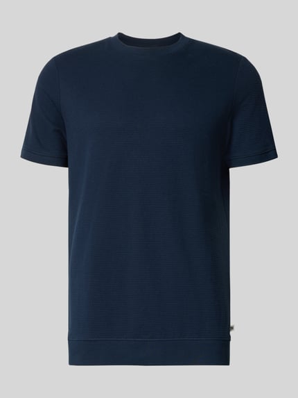 Produktfoto, granatowy Regular Fit T-Shirt aus Baumwoll-Mix von s.Oliver RED LABEL, gładka tekstura, męski t-shirt