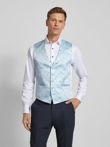 WILVORST Weste mit Paisley-Muster Hellblau 4