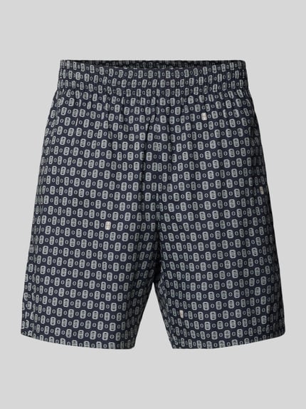 Lacoste Regular Fit Chinoshorts aus Baumwoll-Viskose-Mix Modell 'Aop Short Tenniscourt' Marine 2