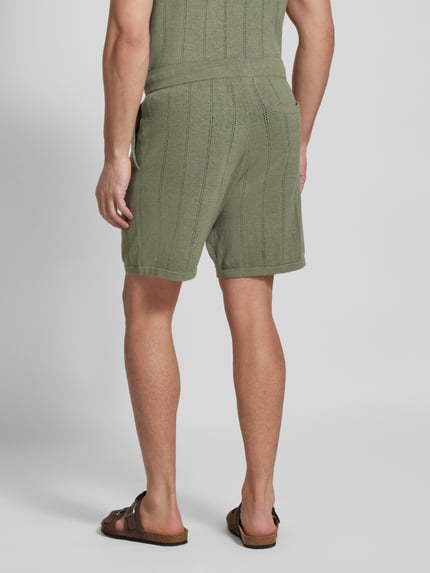 Colours & Sons Regular Fit Shorts mit Leinen-Anteil Gruen 5