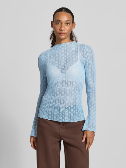OH APRIL Shirt met lange mouwen met ronde hals model 'Zahara' Lichtblauw - 4