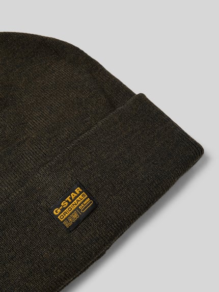 G-Star RAW Mütze mit Logo-Patch Modell 'Effo' Anthrazit 2