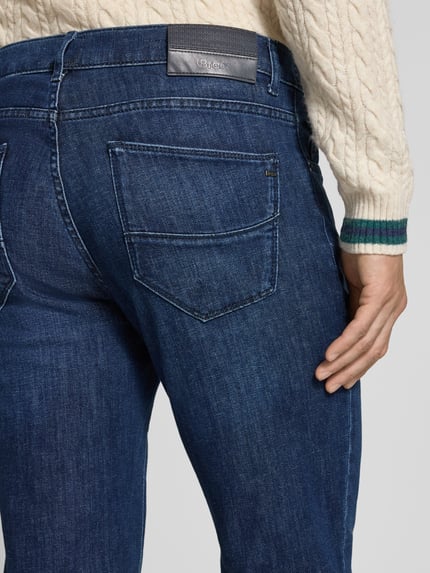 Brax Regular Fit Jeans aus Baumwoll-Kaschmir-Mix Modell 'Cadiz' Dunkelblau 3