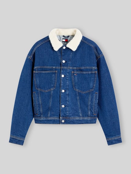 Tommy Jeans Regular Fit Jeansjacke aus Baumwoll-Mix Jeansblau 2