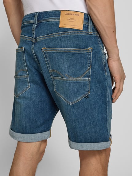 JACK & JONES Regular Fit Jeansshorts im 5-Pocket-Design Modell 'RICK' Dunkelblau 3