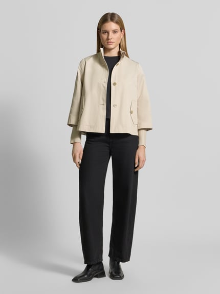 s.Oliver BLACK LABEL Kurtka o kroju regular fit z mieszanki bawełny Beżowy 1
