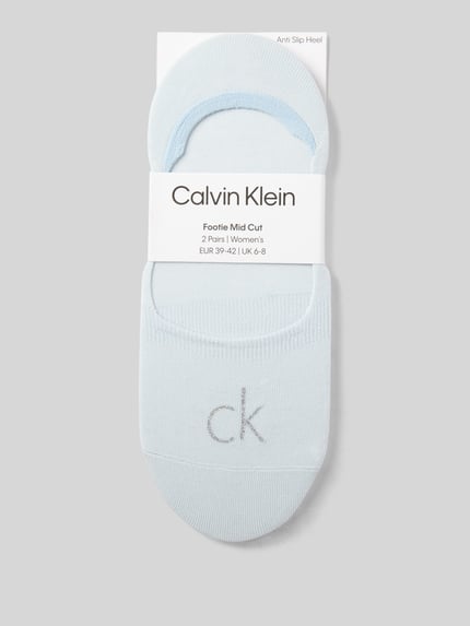 CK Calvin Klein Füßlinge mit Anti Rutsch Ferse im 2er-Pack Hellblau 3