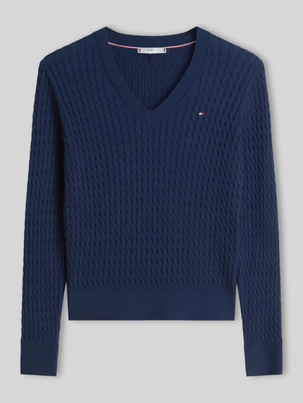 Tommy Hilfiger regular fit pullover van puur katoen Marineblauw - 2
